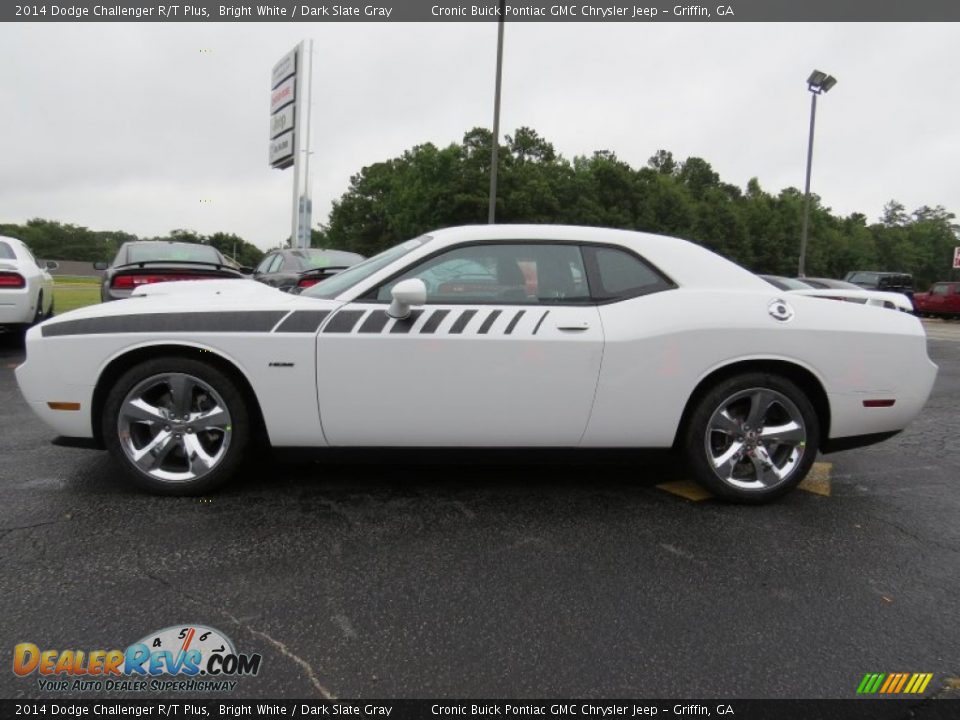2014 Dodge Challenger R/T Plus Bright White / Dark Slate Gray Photo #4