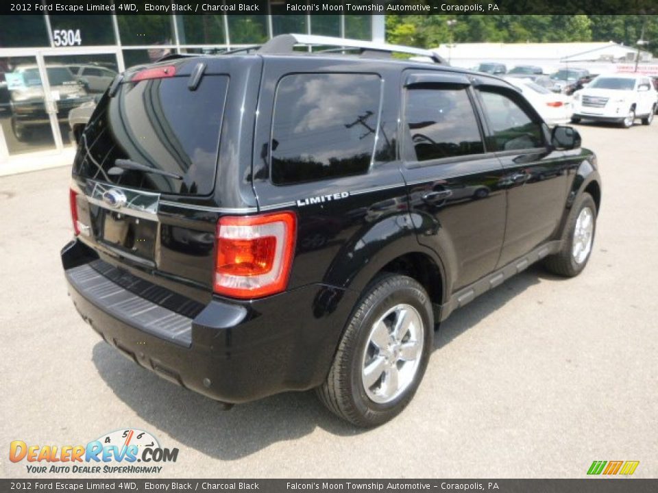 2012 Ford Escape Limited 4WD Ebony Black / Charcoal Black Photo #2