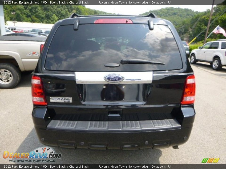 2012 Ford Escape Limited 4WD Ebony Black / Charcoal Black Photo #3