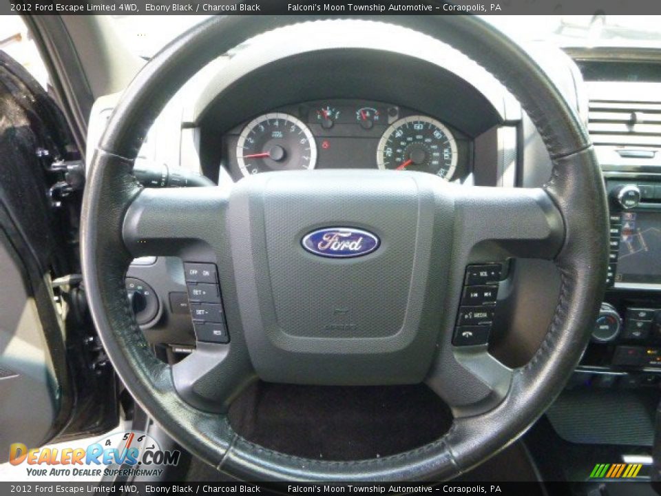 2012 Ford Escape Limited 4WD Ebony Black / Charcoal Black Photo #19