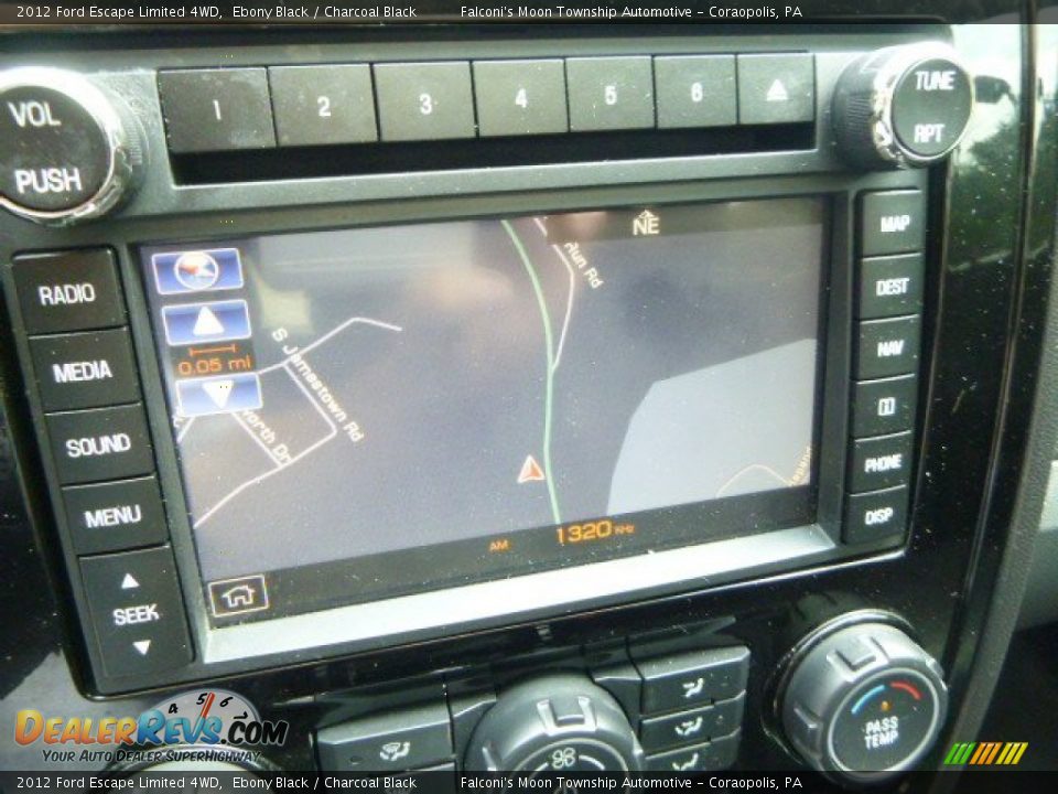 2012 Ford Escape Limited 4WD Ebony Black / Charcoal Black Photo #21