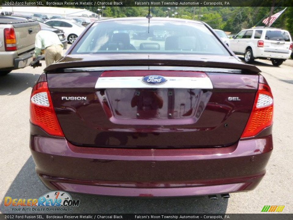 2012 Ford Fusion SEL Bordeaux Reserve Metallic / Charcoal Black Photo #3