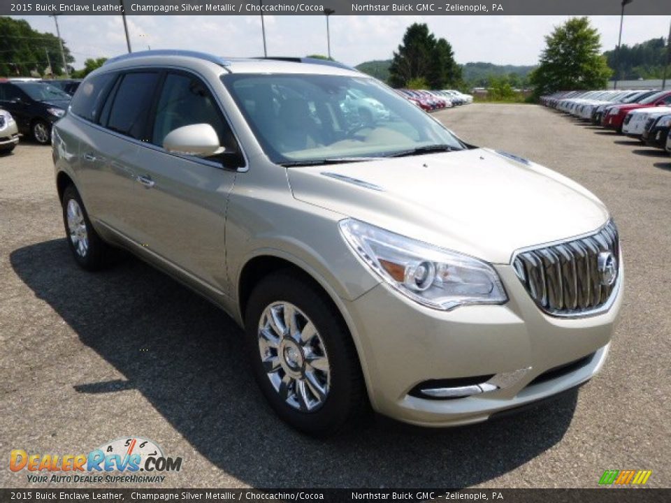 2015 Buick Enclave Leather Champagne Silver Metallic / Choccachino/Cocoa Photo #3