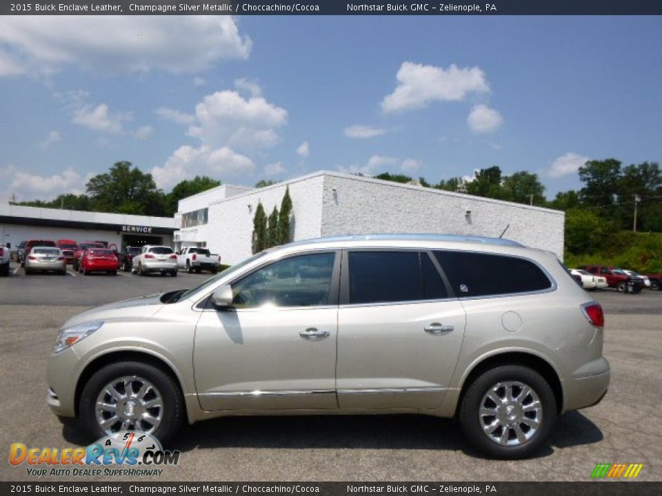 2015 Buick Enclave Leather Champagne Silver Metallic / Choccachino/Cocoa Photo #8