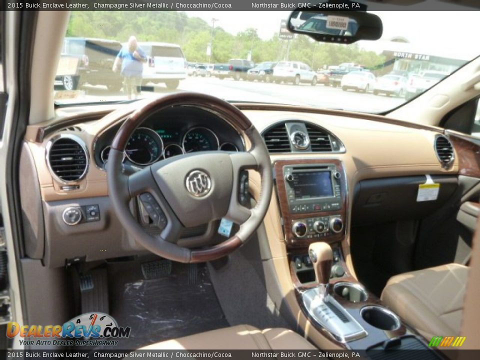 2015 Buick Enclave Leather Champagne Silver Metallic / Choccachino/Cocoa Photo #13