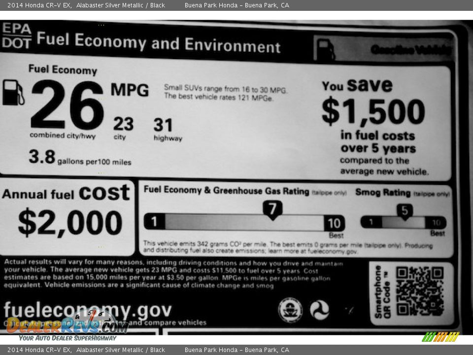 2014 Honda CR-V EX Alabaster Silver Metallic / Black Photo #21