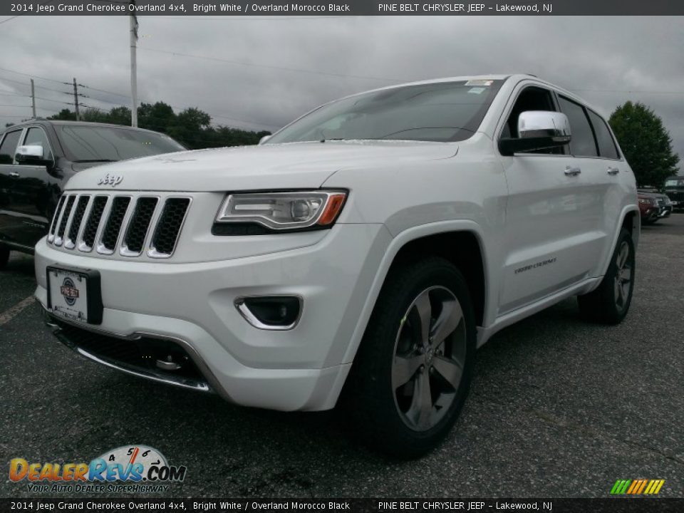 2014 Jeep Grand Cherokee Overland 4x4 Bright White / Overland Morocco Black Photo #1