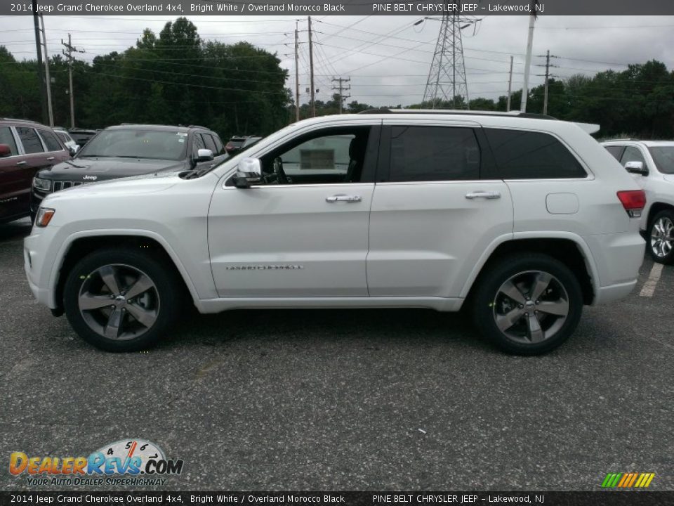 2014 Jeep Grand Cherokee Overland 4x4 Bright White / Overland Morocco Black Photo #3