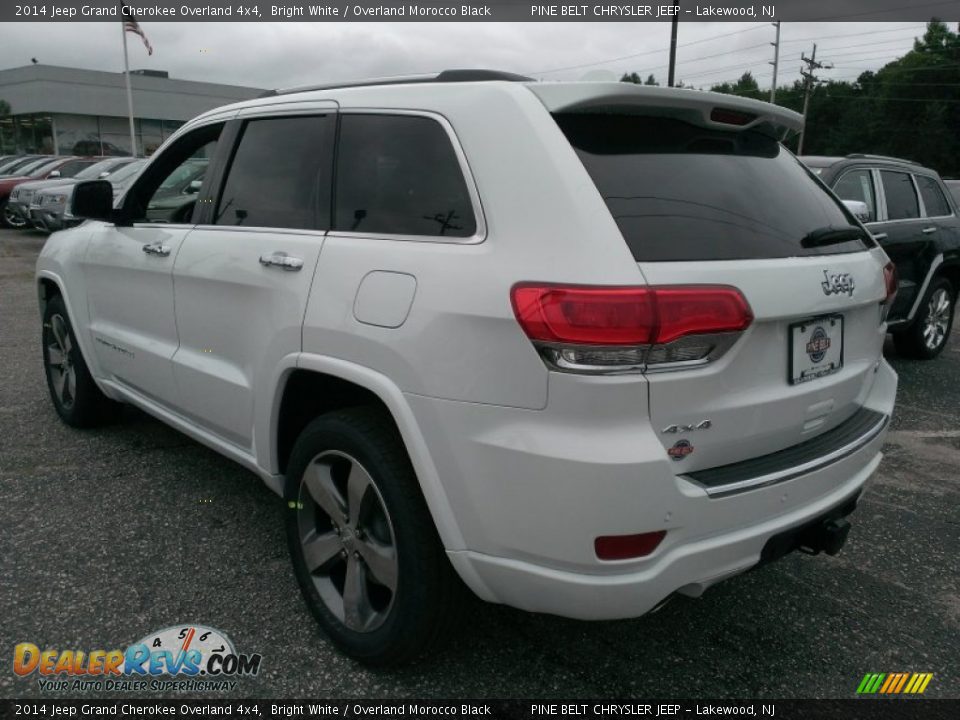 2014 Jeep Grand Cherokee Overland 4x4 Bright White / Overland Morocco Black Photo #4