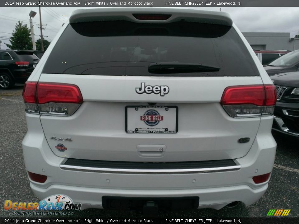 2014 Jeep Grand Cherokee Overland 4x4 Bright White / Overland Morocco Black Photo #5