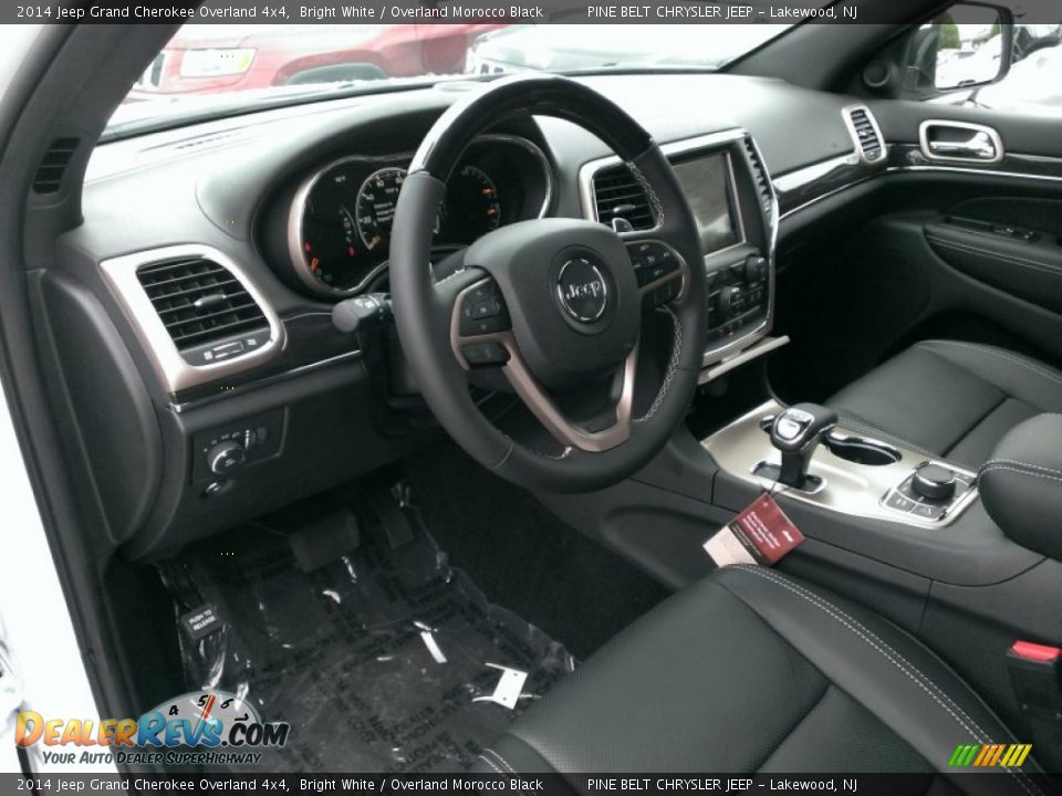 2014 Jeep Grand Cherokee Overland 4x4 Bright White / Overland Morocco Black Photo #8