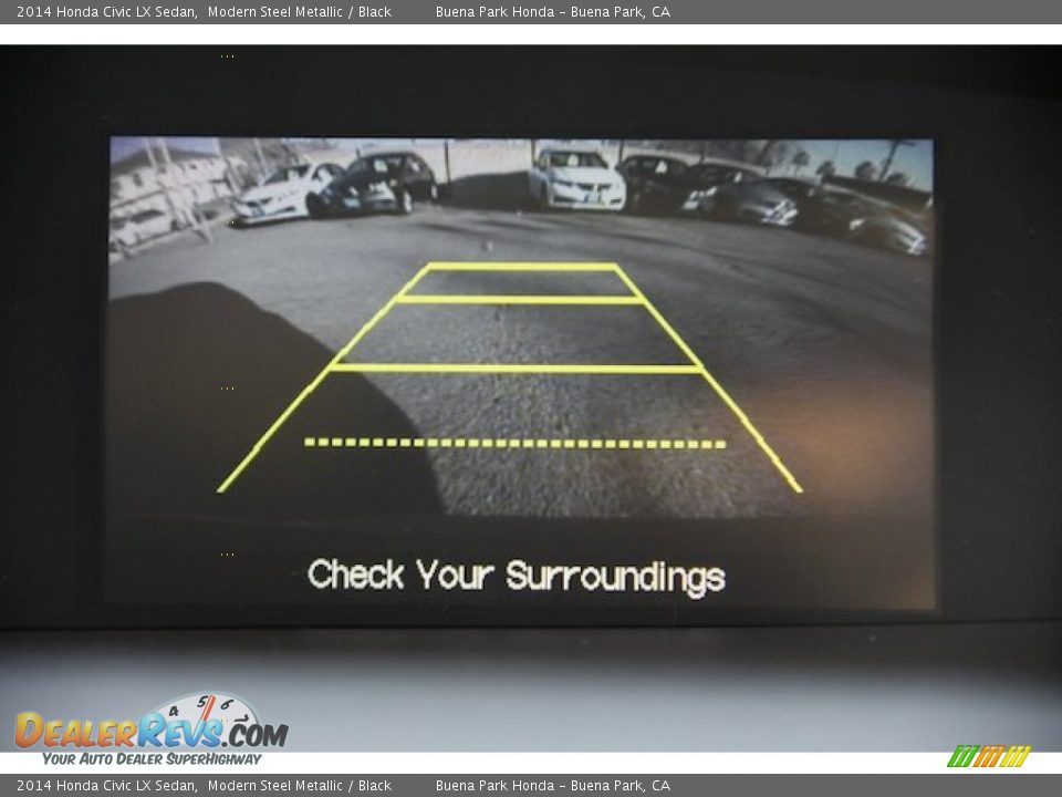 2014 Honda Civic LX Sedan Modern Steel Metallic / Black Photo #8