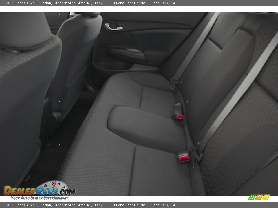2014 Honda Civic LX Sedan Modern Steel Metallic / Black Photo #13