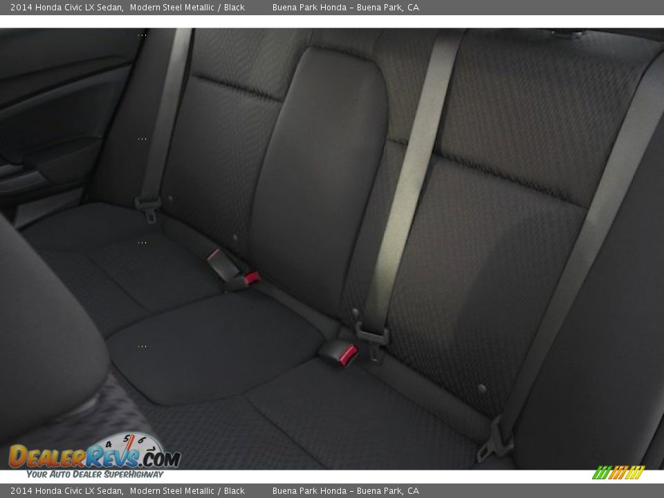 2014 Honda Civic LX Sedan Modern Steel Metallic / Black Photo #15