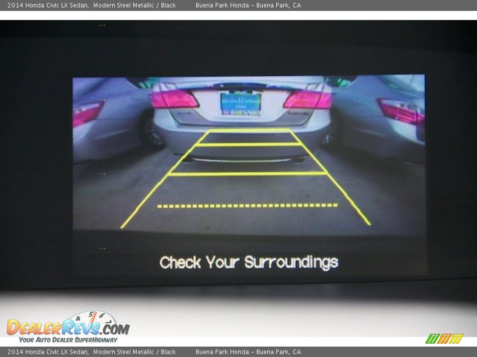 2014 Honda Civic LX Sedan Modern Steel Metallic / Black Photo #17