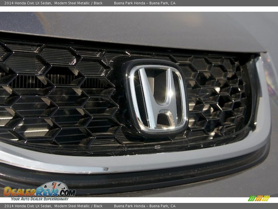2014 Honda Civic LX Sedan Modern Steel Metallic / Black Photo #5