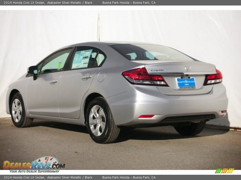 2014 Honda Civic LX Sedan Alabaster Silver Metallic / Black Photo #2