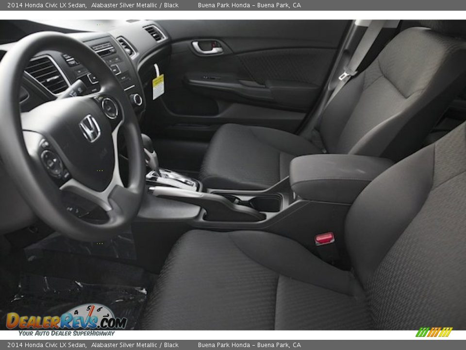 2014 Honda Civic LX Sedan Alabaster Silver Metallic / Black Photo #9