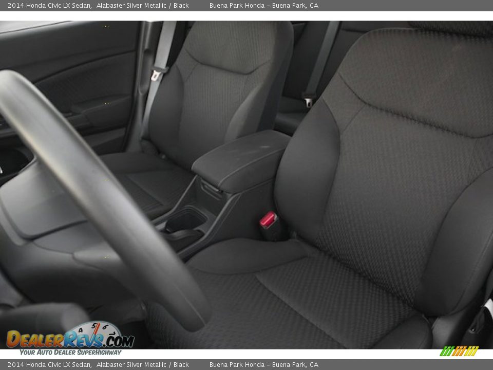 2014 Honda Civic LX Sedan Alabaster Silver Metallic / Black Photo #11