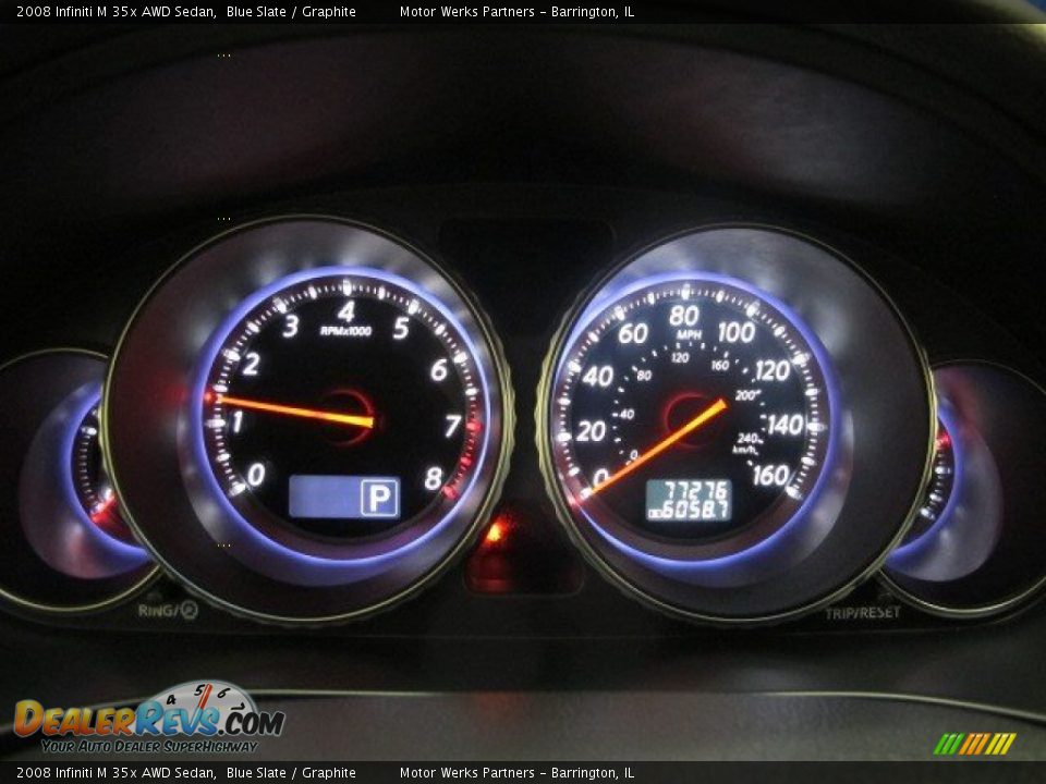 2008 Infiniti M 35x AWD Sedan Blue Slate / Graphite Photo #28