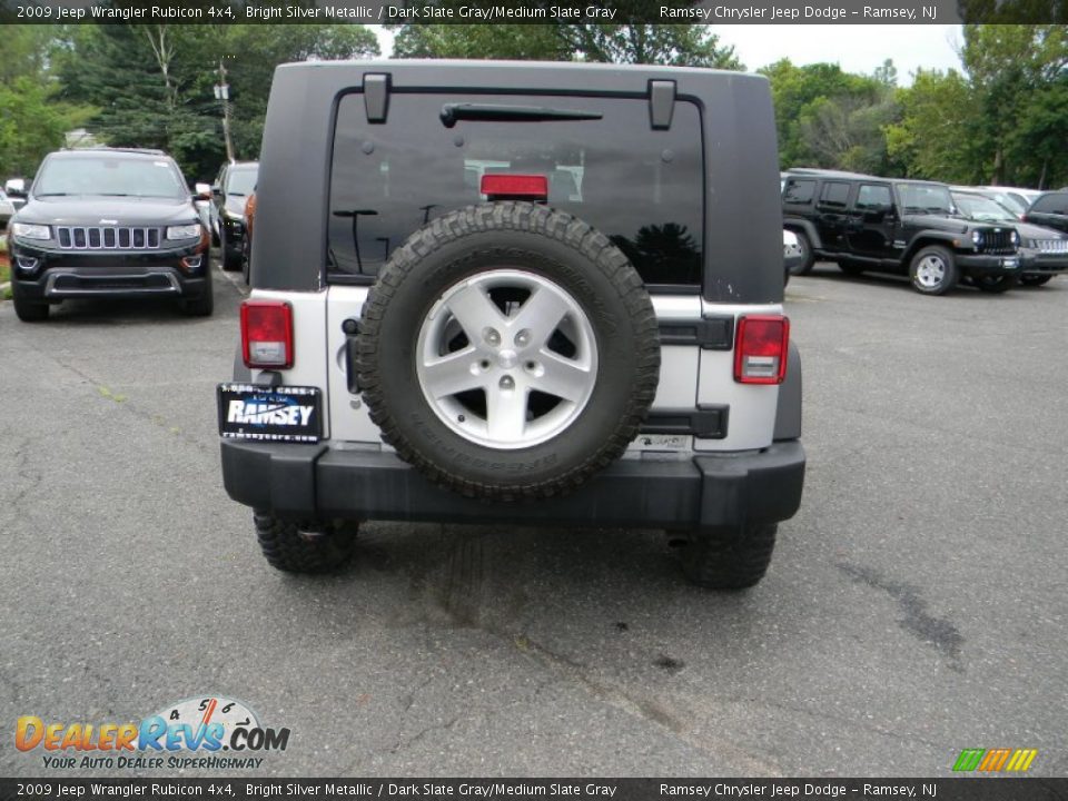 2009 Jeep Wrangler Rubicon 4x4 Bright Silver Metallic / Dark Slate Gray/Medium Slate Gray Photo #7
