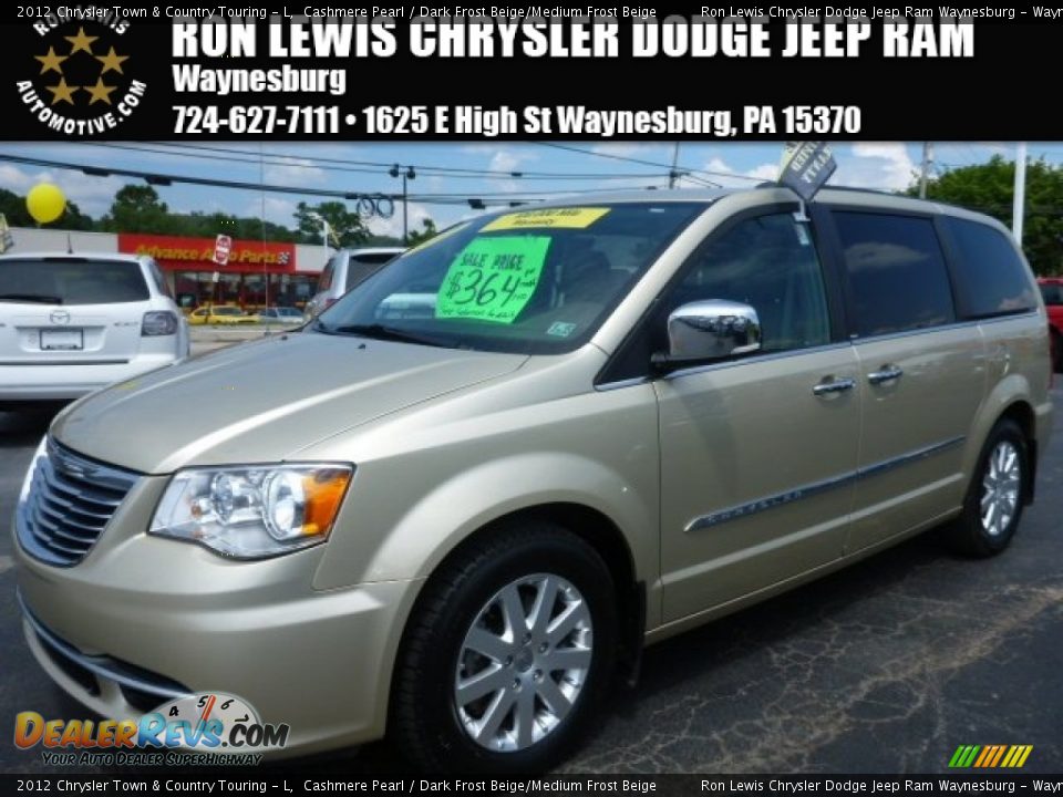 2012 Chrysler Town & Country Touring - L Cashmere Pearl / Dark Frost Beige/Medium Frost Beige Photo #1