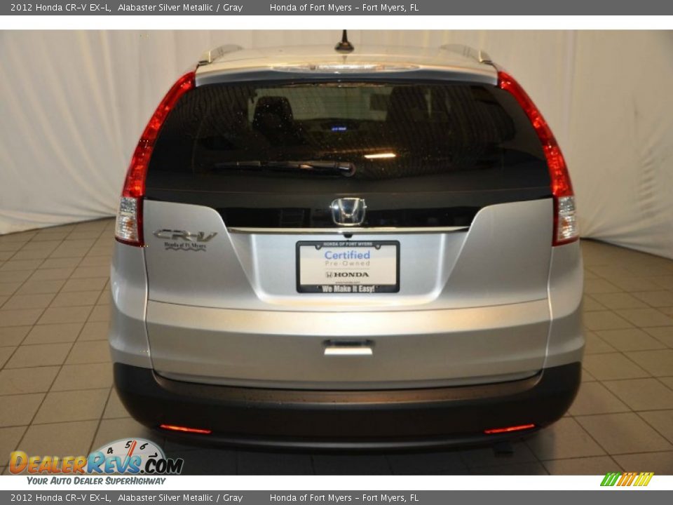 2012 Honda CR-V EX-L Alabaster Silver Metallic / Gray Photo #7