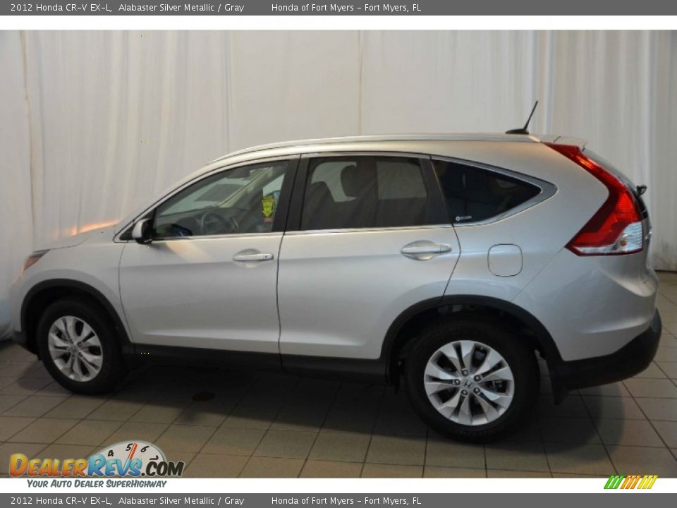 2012 Honda CR-V EX-L Alabaster Silver Metallic / Gray Photo #10