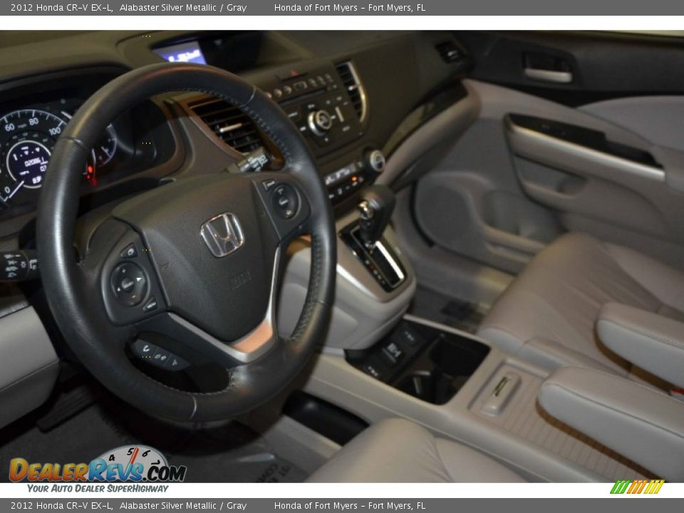 2012 Honda CR-V EX-L Alabaster Silver Metallic / Gray Photo #12