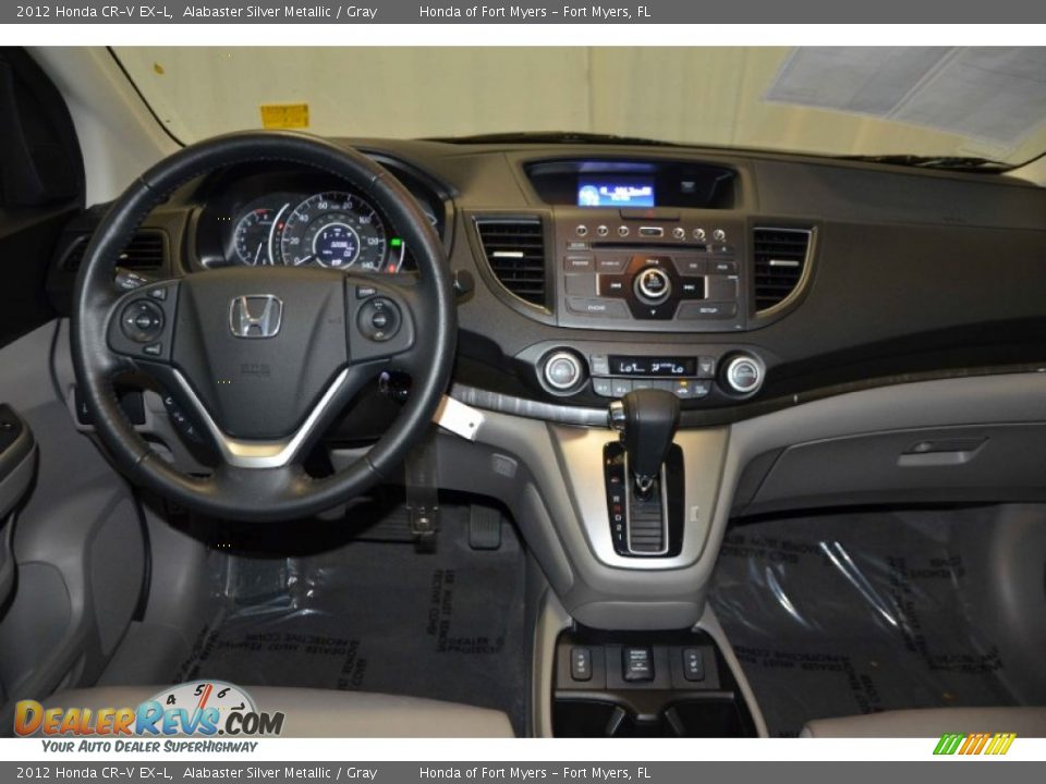 2012 Honda CR-V EX-L Alabaster Silver Metallic / Gray Photo #24