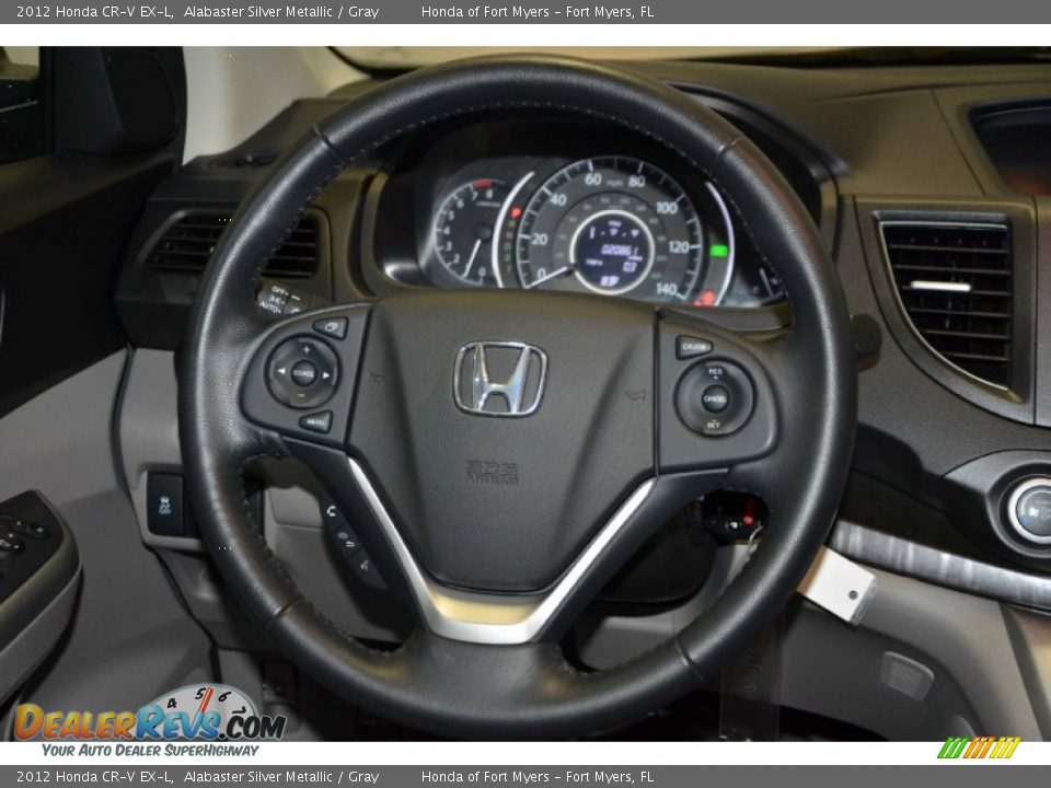 2012 Honda CR-V EX-L Alabaster Silver Metallic / Gray Photo #25