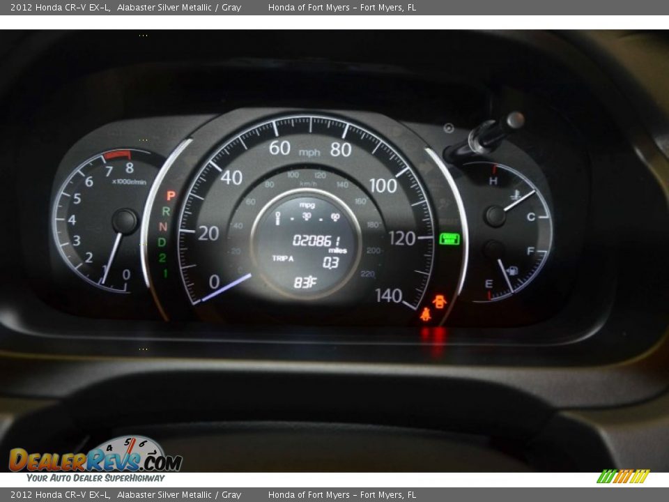 2012 Honda CR-V EX-L Alabaster Silver Metallic / Gray Photo #33