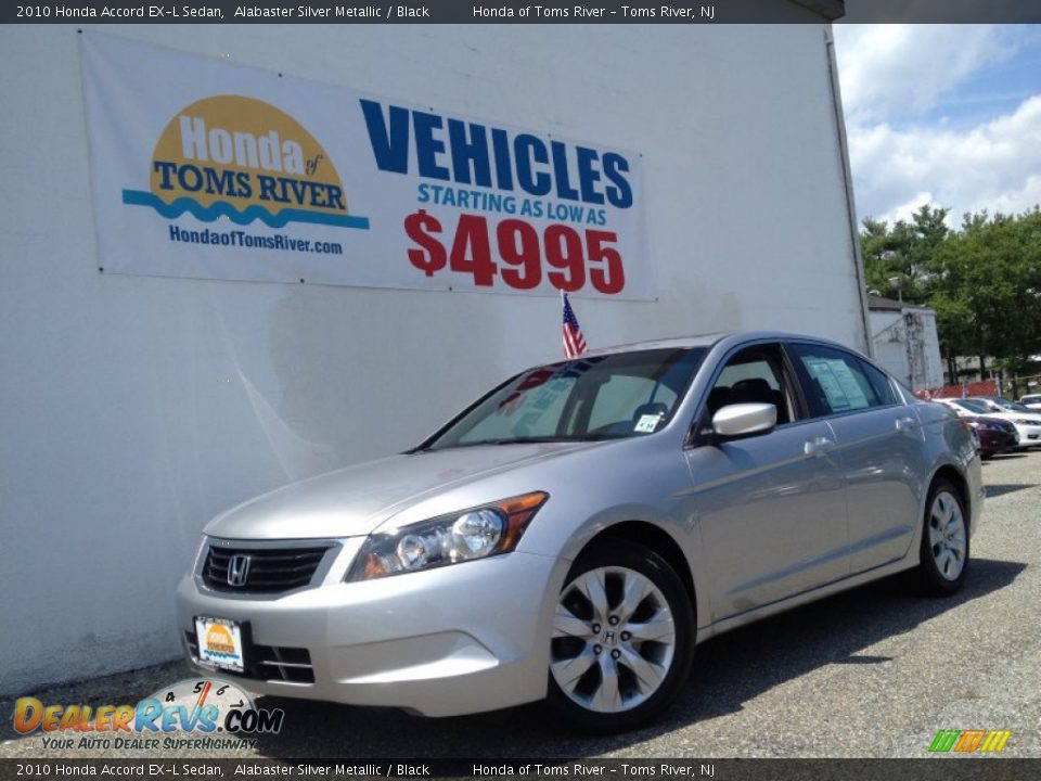2010 Honda Accord EX-L Sedan Alabaster Silver Metallic / Black Photo #1