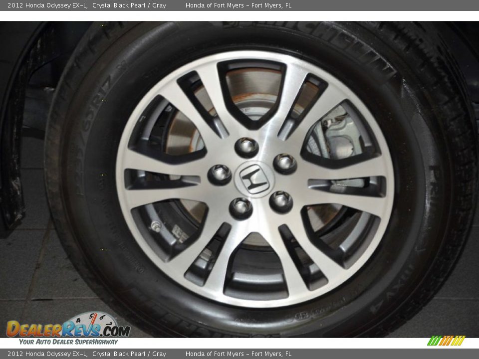 2012 Honda Odyssey EX-L Crystal Black Pearl / Gray Photo #8