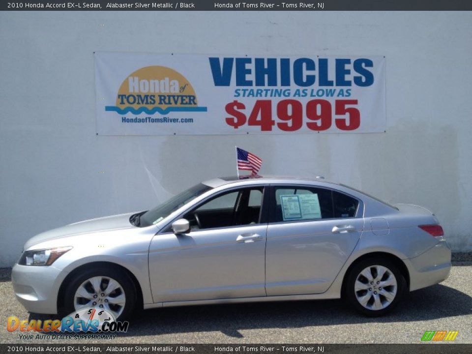 2010 Honda Accord EX-L Sedan Alabaster Silver Metallic / Black Photo #5