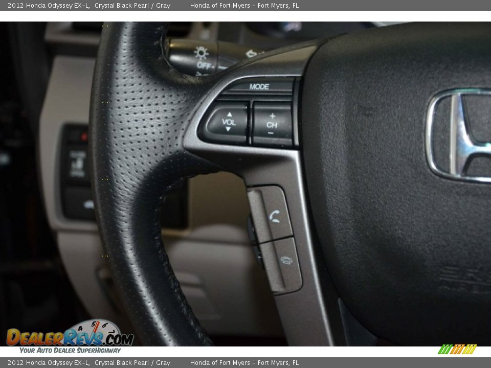 2012 Honda Odyssey EX-L Crystal Black Pearl / Gray Photo #19