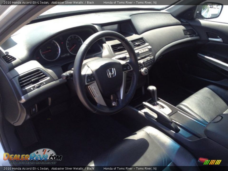 2010 Honda Accord EX-L Sedan Alabaster Silver Metallic / Black Photo #14
