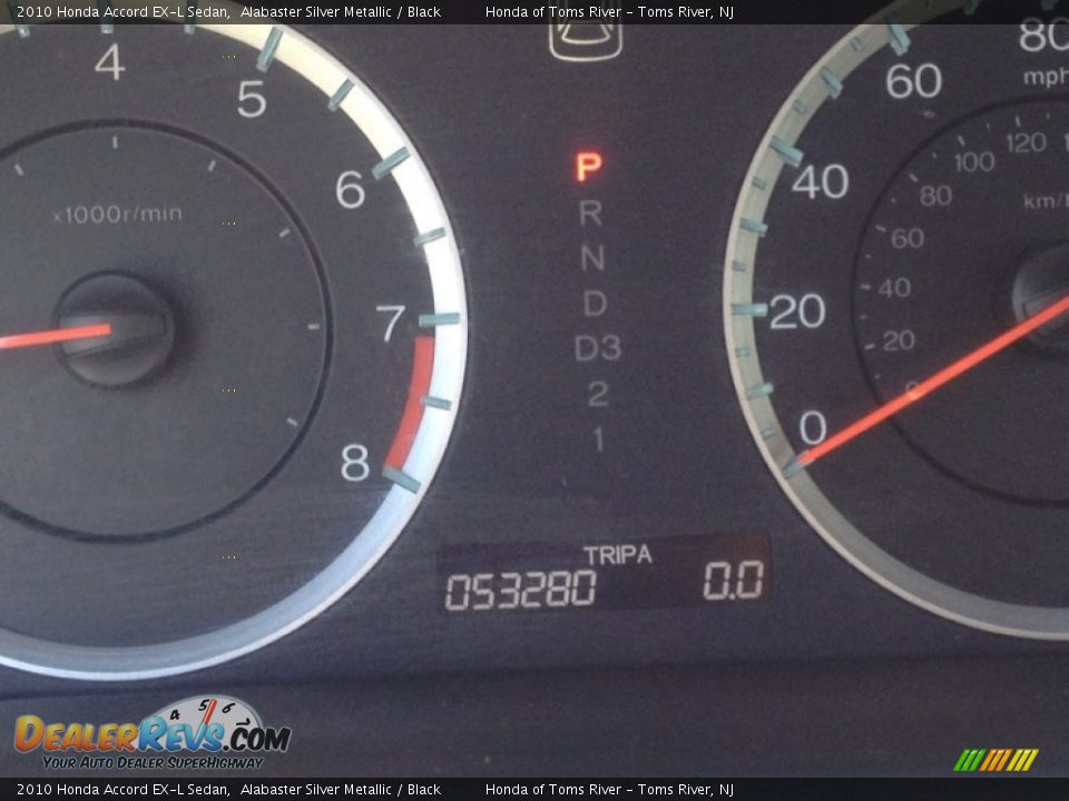 2010 Honda Accord EX-L Sedan Alabaster Silver Metallic / Black Photo #20