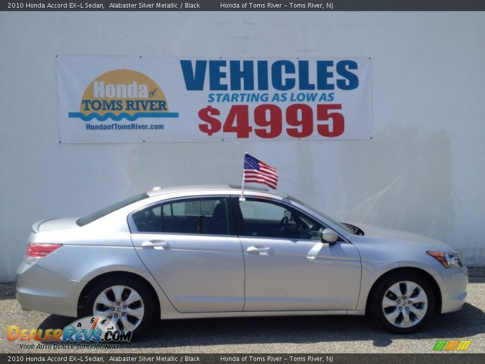 2010 Honda Accord EX-L Sedan Alabaster Silver Metallic / Black Photo #26