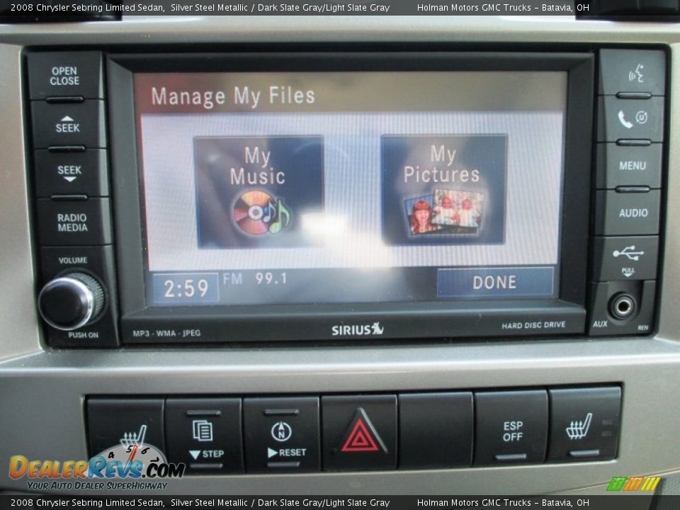 2008 Chrysler Sebring Limited Sedan Silver Steel Metallic / Dark Slate Gray/Light Slate Gray Photo #8