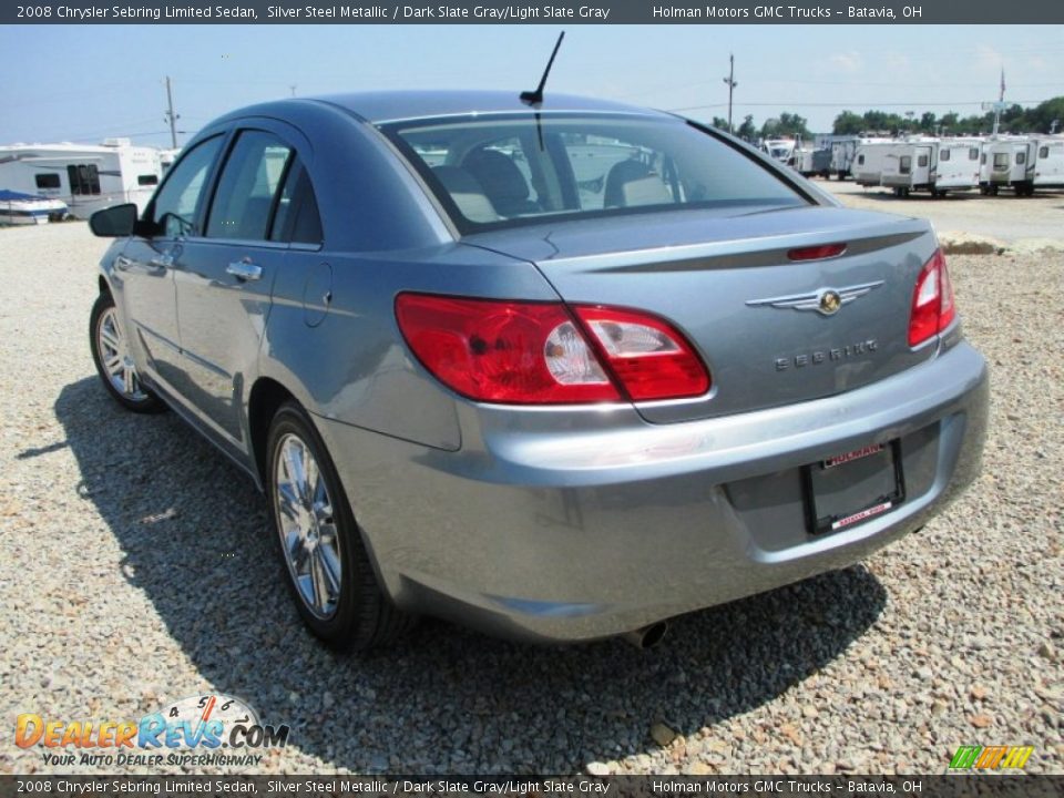 2008 Chrysler Sebring Limited Sedan Silver Steel Metallic / Dark Slate Gray/Light Slate Gray Photo #26