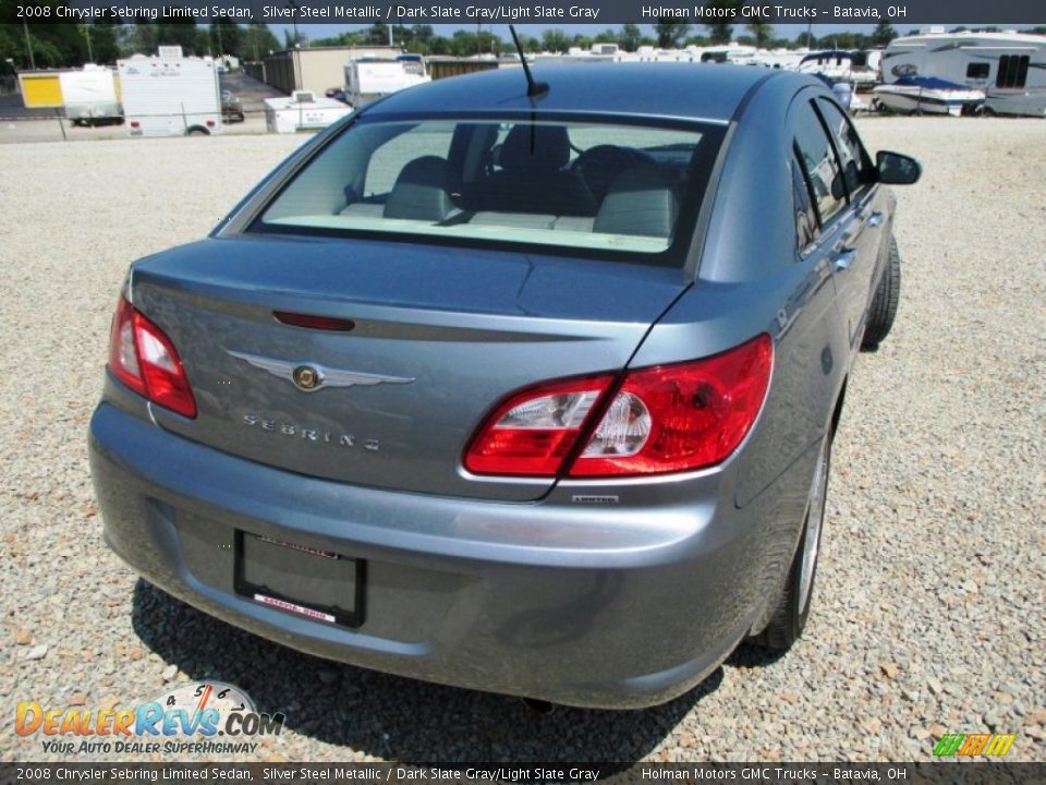 2008 Chrysler Sebring Limited Sedan Silver Steel Metallic / Dark Slate Gray/Light Slate Gray Photo #27