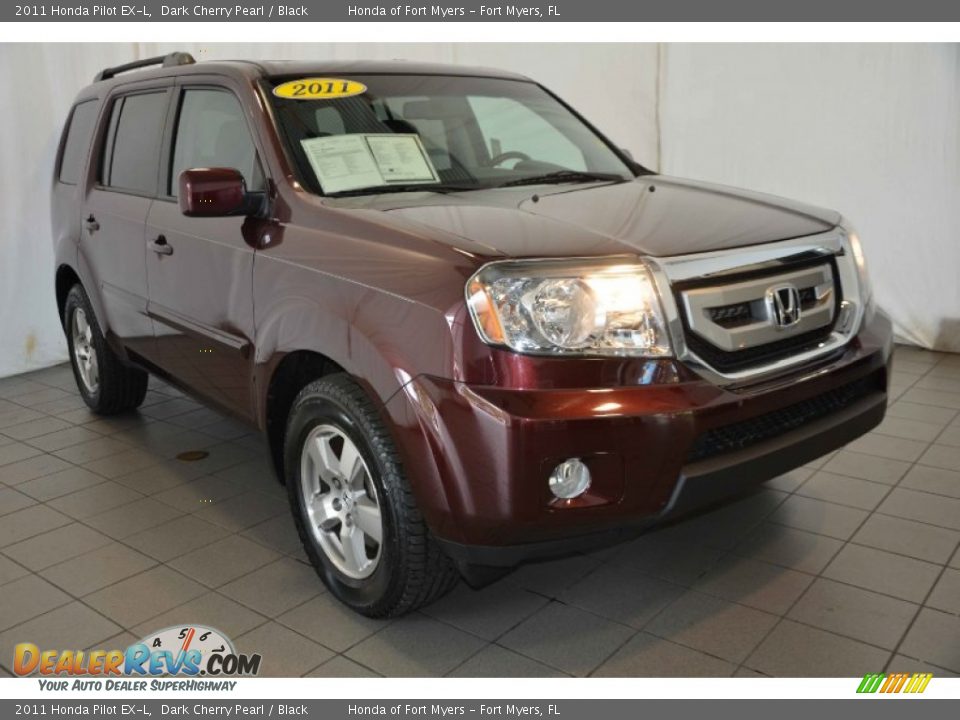 2011 Honda Pilot EX-L Dark Cherry Pearl / Black Photo #1