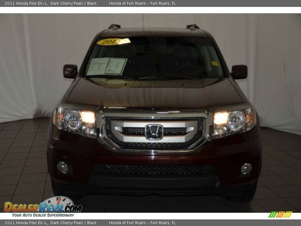 2011 Honda Pilot EX-L Dark Cherry Pearl / Black Photo #2