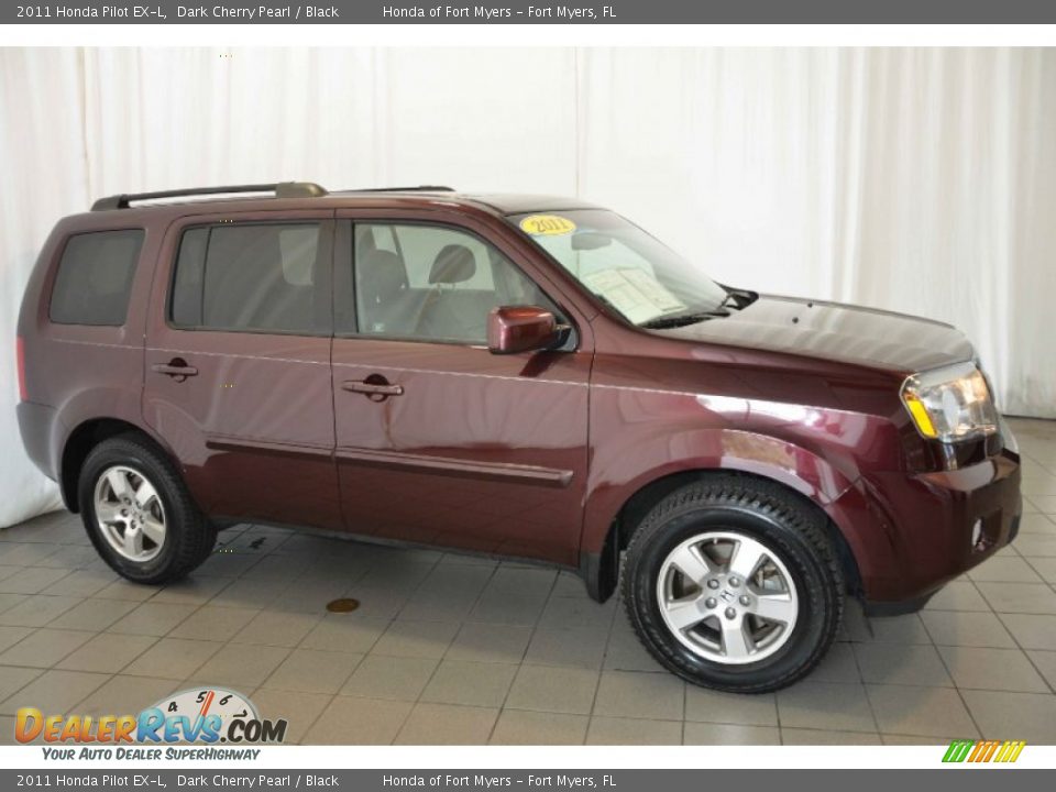2011 Honda Pilot EX-L Dark Cherry Pearl / Black Photo #5
