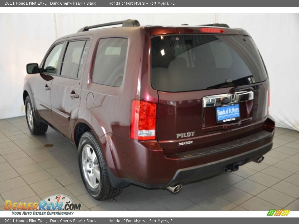 2011 Honda Pilot EX-L Dark Cherry Pearl / Black Photo #6