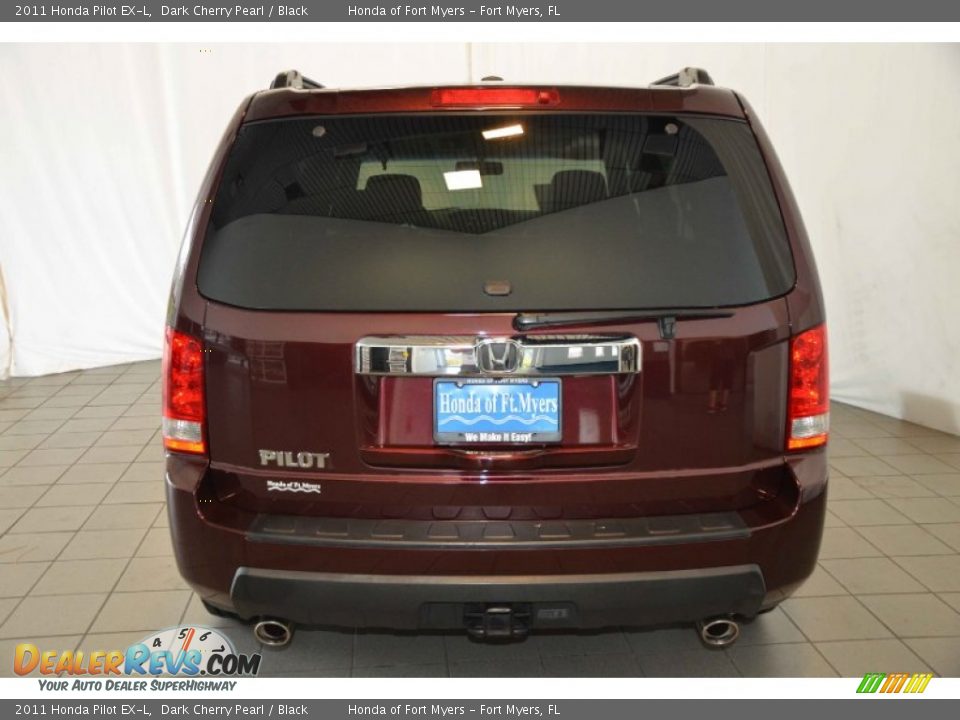 2011 Honda Pilot EX-L Dark Cherry Pearl / Black Photo #7