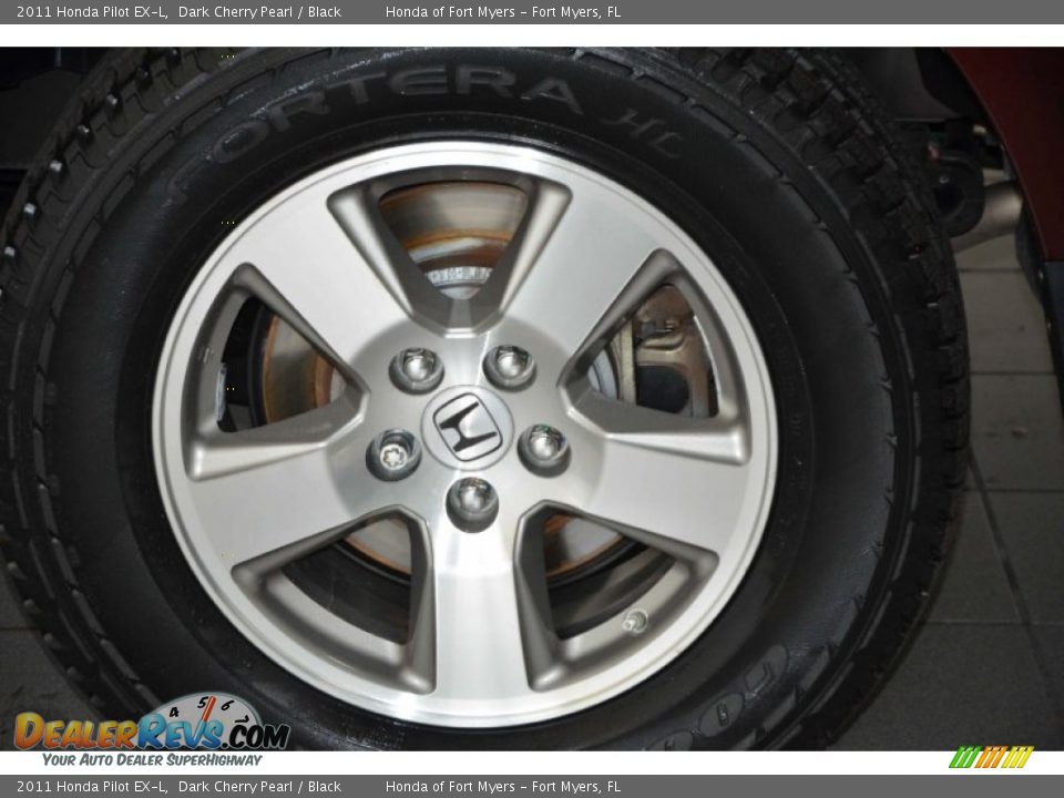 2011 Honda Pilot EX-L Dark Cherry Pearl / Black Photo #9