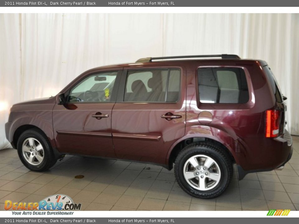 2011 Honda Pilot EX-L Dark Cherry Pearl / Black Photo #11