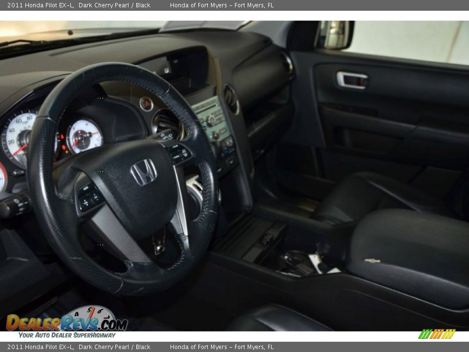 2011 Honda Pilot EX-L Dark Cherry Pearl / Black Photo #13